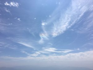 この時期によく見られるようです。「彩雲」この後はお天気が下り坂だったので薄雲が広がってきました。